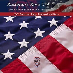 American Flag for Outside 3X5 |Premium US Flag 3X5 made in USA Heavy Duty Nylon